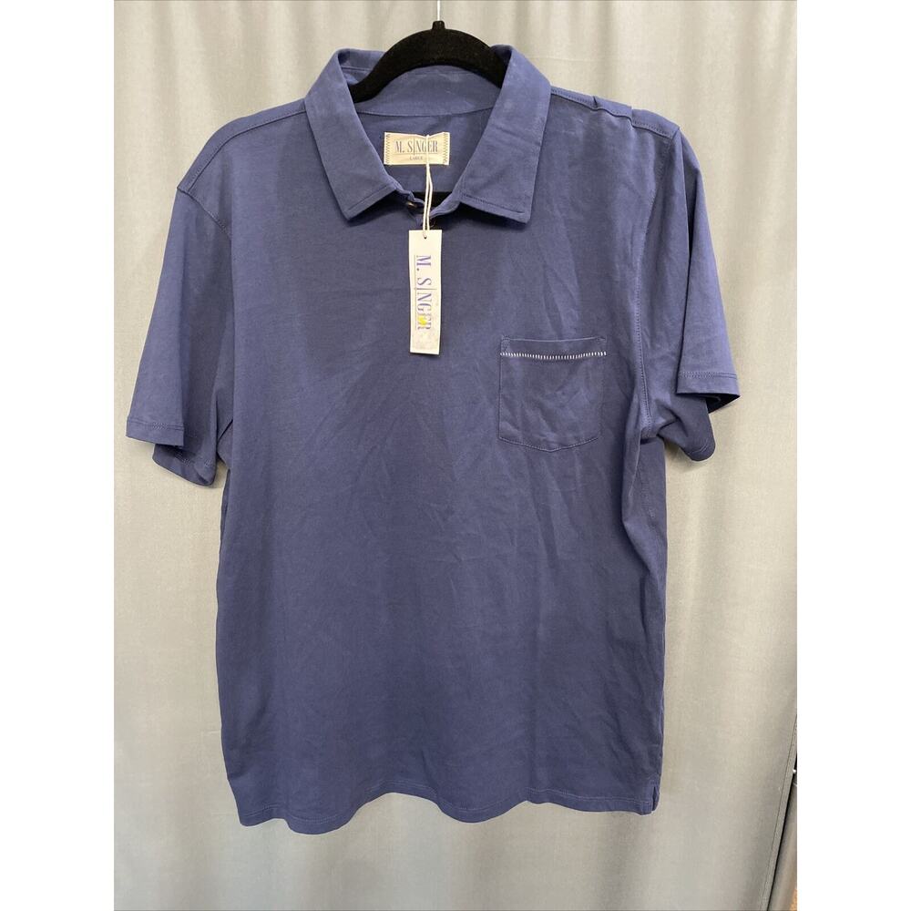 M. Singer Men’s Polo Large Blue (31.5)